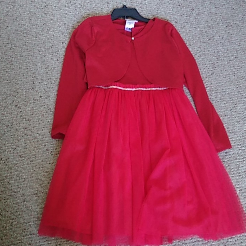 red holiday dress